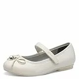 s.Oliver Mädchen Ballerinas mit Schleife Bequem, Weiß (White), 33 EU