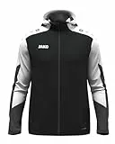 JAKO Unisex Kapuzenjacke Dynamic, schwarz/weiß/anthrazit, L