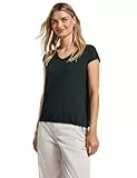 STREET ONE Damen A323529 V-Neck Jersey-Shirt, Pine Grove Green, 42