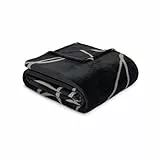 s.Oliver Kuschelsoft Decke 150x200 - flauschig, warm & waschbar, Kuscheldecke schwarz