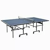 JOOLA Tischtennisplatte Inside 15 Tischtennistisch Indoor klappbar – Schneller Aufbau - inklusive Tischtennis Netz, blau, 274 x 152,5 x 76 cm