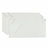 Fantasnight Weiß Klebefliesen Selbstklebende Küche, Fliesenaufkleber Marmor 60 x 30 cm 10 Stück Wasserdicht, Abnehmbare Fliesen Folie für Küchenrückwand, Bad, Schrank