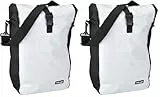 FISCHER Gepäckträgertasche, Fahrradtasche, wasserdicht, 18 Liter, weiß