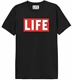 Life Magazine Herren Melifemts002 T-Shirt, Schwarz, L