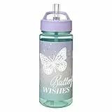 Scooli - Butterly Wishes Trinkflasche - BPA-frei, mit schönem Schmetterling Motiv -ideal für Kinder - Kindergarten und Schule - 500 ml