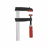 BESSEY Temperguss-Schraubzwinge TP125S12BE, Spannweite 1250 mm Ausladung 120 mm, Stabile Hohlprofilschiene mit Riffelung, Gewicht 3,20 Kg