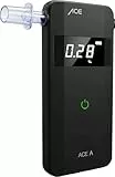 ACE A Alkotester - digitaler Alkohol-/Promilletester - Alkoholtester mit elektrochemischem Sensor und 1-Knopf-Bedienung, Schwarz