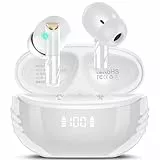 Conyat Neu KI Kopfhörer Übersetzer, 48 Std 3-in-1 Echtzeit Sprachübersetzer Kopfhörer 164 Sprachen/7 Modi mit App, Bluetooth 5.4 Übersetzer Kopfhöre mit ENC Mic für Studium/Reisen/Wirtschaft, Weiß