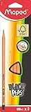 Maped M850011 Bleistifte Black'Peps, HB, 3 Stück, naturholz, 3 Stück (1er Pack)