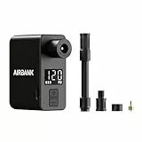 AIRBANK Elektrische Fahrradpumpe Pocket PRO, 120PSI Mini Bike Inflator, kabellose Fahrradpumpe mit wiederaufladbarem Akku für Shrader- und Presta-Ventile
