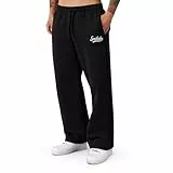 SMILODOX Jogginghose Herren Lorik, Bequeme Sweathose mit Logo-Detail, elastischem Bund mit Kordelzug, seitlichen Eingrifftaschen, geradem Beinabschluss und weichem Material, ideal für Sport
