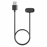 MoKo Ladegerät Kompatibel mit Amazfit Active/GTS 2/2e/2 Mini/4 Mini/GTR Mini/2/2e/Bip 5/5 Unity/3/3 Pro/Bip U/T-Rex Pro, Magnetische Ladestation mit 1 m USB Ladekabel Kabel, Schwarz