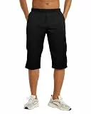 NANAMEEI Herren 3/4 Outdoorhose Schnelltrocknend Wanderhose Herren Sommer Kurz Outdoorshorts für Männer Schwarz L