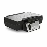 Krups FDK Iconic Waffeleisen, 850 W, keramikbeschichtete Antihaft-Platten, ikonisches Design, vertikale Aufbewahrung, benutzerfreundlich, Schwarz/Edelstahl, FDK261