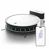 OKP Staubsauger Roboter, Superschlank Staubsauger mit Starke Saugleistung, WLAN Roboterstaubsauger Kompatibel mit Alexa und APP-Steuerung, Selbstaufladung und Leise für Teppich Tierhaare Hartböden