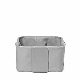 Blomus Brotkorb -DESA- | Stahl pulverbeschichtet/100% Baumwolle | Sharkskin | Größe S | H 10 cm x B 20 cm x T 20 cm