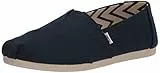 TOMS Damen Alpargata aus recycelter Baumwolle Flache Slipper, Marineblau, 42.5 EU