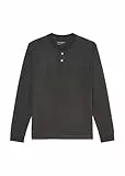 Marc O'Polo Herren Langarmshirt aus Bio-Baumwolle Basic, Grau (Broken Graphite), L