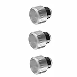 FLSK 3er Set Ersatz-Deckel Trinkflaschen 350ml & 500ml – aus hochwertigem Edelstahl – 100% dicht & BPA-frei – rostfrei, langlebig, leicht zu öffnen – in silber