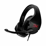 HyperX Cloud Stinger Gaming-Headset mit Kabel, DTS Headphone, Spatial Audio, 53-mm-Treiber, Memory Foam, 7.1 Surround-Sound, Flip-to-Mute-Mikrofon, USB- und 3,5-mm-Anschluss, Schwarz