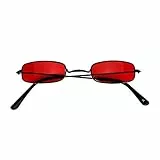 W WIDMANN MILANO Party Fashion 09586 - Brille Vampir, schwarz, rote Gläser, Halloween, Karneval, Mottoparty