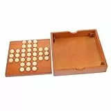 BESPORTBLE Holz Solitärspiel Peg Brettspiel Klassisches Denkspiel aus Holz für Erwachsene Geduldsspiel Intelligenztraining Familienspiel und Feinmotorik