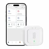 Meross Smart Wassermelder | Wasserlecksensor WLAN 0,3 mm Erkennung | bis 100dB Sensor & APP & Hub-Alarm | Smart Wasseralarm Melder für Küche, Badezimmer, Keller | Hub benötig | Batterie für 3 Jahre