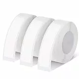 HENGBIRD 3 Rollen 12 mm x 40 mm Weiß Selbstklebendes Thermoband Etiketten, P15 Labels, Etikettenband für Phomemo D30, Etikettenband Aufkleber Thermopapier Rolle (160 Etiketten/Rolle)
