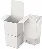 Geschenkbox,15 Stk Geschenkboxen Kraftpapier,Karton Schachteln, Bastelkarton,Quadratisch Geschenkbox Set,Pappschachteln mit Deckel,für Geschenke, Geburtstag, Party, Hochzeit(5 x 5 x 5 cm, Weiß)