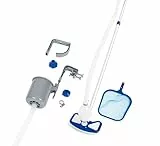 Bestway Flowclear Poolpflege Set, Deluxe mit pumpenbetriebenem Poolsauger, Skimmer und Kescher, für alle gängigen Poolgrößen, Mehrfarbig