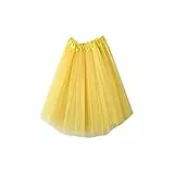 routinfly Tüllrock kurz – hochwertiger Faltenrock aus Gaze für Erwachsene Tutu-Ballett-Tanzrock Western Sommerkleid bunt