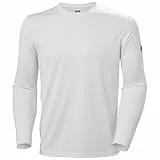 Helly Hansen Herren HH Tech Crew Langarm Funktionsshirt 2.0, Weiß, L