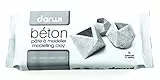 DARWI - DA0821000000C - Un Pain de Pâte à Modeler Naturelle - Malléable - séchage à l'air libre - Couleur Béton - 1 KG - Prête à l'emploi - Autodurcissante - Pour Enfants et Adultes - DARWI BETON