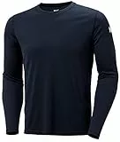 Helly Hansen Herren HH Tech Crew Langarm Funktionsshirt, Marineblau, L