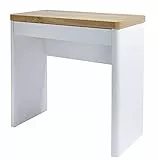 Jahnke CU-LIBRE 80 Kompaktschreibtisch mit 1 Schublade, 79 x 44 x 76 cm, Weiß/Kerneiche