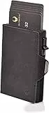 DONBOLSO Wallet Flip - Slim mit Flipcase - Leder Geldbeutel mit RFID Schutz - Schmale Geldbörse mit Platz für bis zu 9 Karten - Mini Portemonnaie für Herren und Damen - mit Münzfach