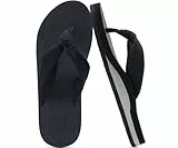 KuaiLu Flip Flops Damen Weich Stoff Zehentrenner Frauen Bade Sandalen Bequeme Füße Badelatschen Yoga Matte Fussbett Sommer Strand Zehensandalen rutschfest Gummi Indoor Outdoor Schwarz 38