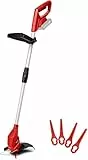 Einhell Rasentrimmer GC-CT 18/24 Li – Solo Power X-Change (18 cm, Li-Ion, 24 cm Schnittbreite, einstellbarer Teleskop-Führungsholm, inkl. 20 Kundststoffmesser, Flowerguard, ohne Akku)