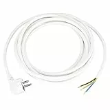 REV Verlängerung, Stromkabel mit Stecker, Ersatzkabel, 5m, 3680W, IP20, Weiss