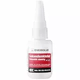 EVERGLUE Sekundenkleber dünnflüssig für präzises Kleben und schnelle Reparaturen - extra stark schnelltrocknend und flüssig ohne Nachtropfen Sekundenkleber niedrigviskos 20g lange haltbarkeit