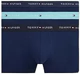 Tommy Hilfiger Herren 3er Pack Boxershorts Trunks aus Baumwolle mit Stretch, Blau (Ptch Blu/Arc AQU/des), L