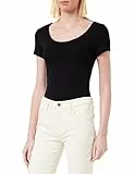 VERO MODA Damen T-Shirt VMMAXI My SS Soft U - Neck NOOS, Einfarbig, Gr. 36 (Herstellergröße: S), Schwarz Black