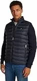 Tommy Hilfiger Herren Weste Core Packable Recycled mit Stehkragen, Blau (Desert Sky), XXL