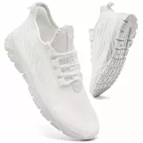 FZJIALI Sneakers Damen Laufschuhe Weiss Schuhe Damen Sommer Turnschuhe Leichte Gym Schuhe Sport Fitnessschuhe Joggingschuhe Hallenschuhe Sneaker Weiß 41