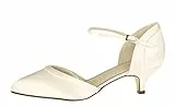 Rainbow Club Brautschuhe Brianna - Ivory Satin - Pumps Größe 39 EU 6 UK Damen