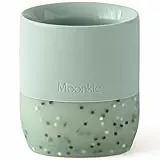 Moonkie Trinklernbecher, Schnabeltasse Baby Silikon, Trinklernbecher ab 4 Monate, Trinkbecher Baby BPA-frei, Offene Tasse 6-12 Monate, Becher Kinder mit Kapazitätsmarkierungen, 2oz(Mint)