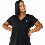 Zizzi Active V-Neck T-Shirt - Plus Size Damen Sportshirt, Lockeres Trainingsshirt Mit V-Ausschnitt, Kurzarm, Elastisches Material, Große Größen Damen