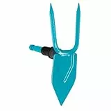 Gardena combisystem-Gartenhacke: Hacke mit herzförmigem Blatt, 2 Zinken, 7 cm Arbeitsbreite, aus hochwertigem Qualitätsstahl, Duroplast-beschichtet (3215-20)