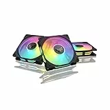 ASUS TUF Gaming TR120 ARGB Reverse Blade Black 3IN1 Gehäuselüfter 3er Pack (120mm PWM PC Lüfter, 2000 rpm, 2.75 mm H2O, 76,3 CFM Luftstrom, 16 einzeln adressierbare RGB-LEDs, schwarz)
