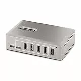 StarTech.com 10-Port USB-C Hub - 8X USB-A/2x USB-C - USB C Verteiler mit 65 W Netzteil - USB 3.1/3.2 Gen 2 10 Gbit/s - Adapter USB C auf USB A - USB Typ C Splitter mit 2X BC 1.2 (10G8A2CS-USB-C-HUB)